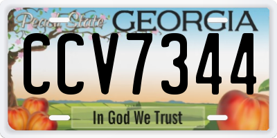 GA license plate CCV7344