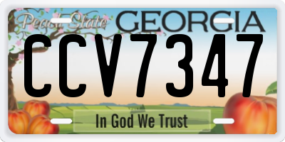 GA license plate CCV7347