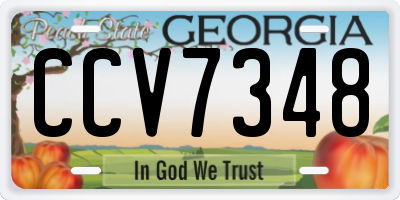 GA license plate CCV7348