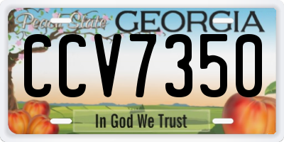 GA license plate CCV7350