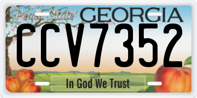 GA license plate CCV7352