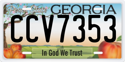 GA license plate CCV7353