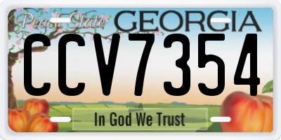 GA license plate CCV7354