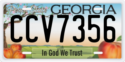GA license plate CCV7356