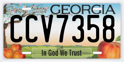 GA license plate CCV7358