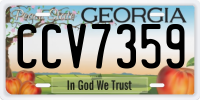 GA license plate CCV7359