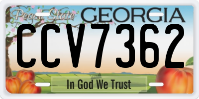 GA license plate CCV7362