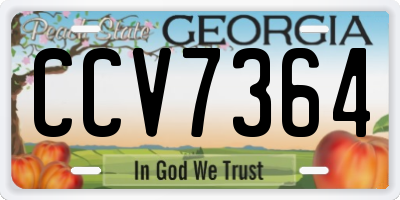 GA license plate CCV7364