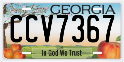 GA license plate CCV7367