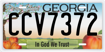 GA license plate CCV7372