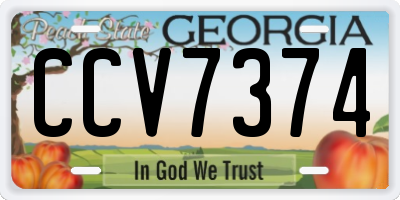 GA license plate CCV7374