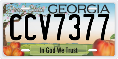 GA license plate CCV7377