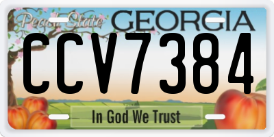 GA license plate CCV7384