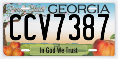 GA license plate CCV7387