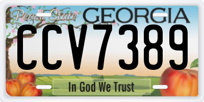 GA license plate CCV7389