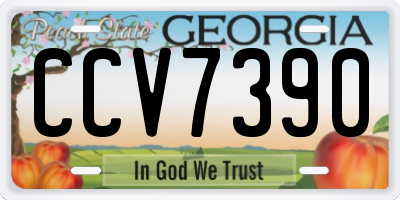 GA license plate CCV7390