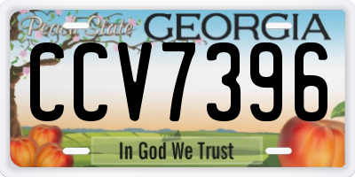 GA license plate CCV7396