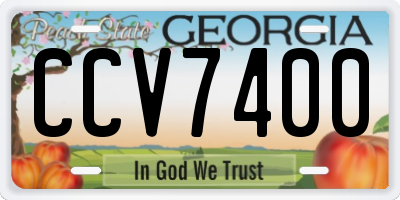 GA license plate CCV7400