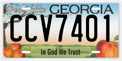 GA license plate CCV7401