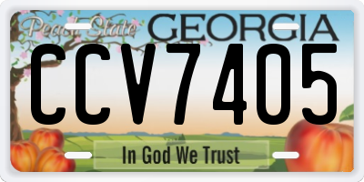 GA license plate CCV7405