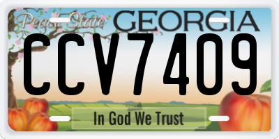 GA license plate CCV7409