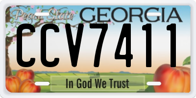GA license plate CCV7411