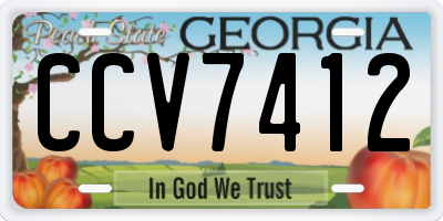 GA license plate CCV7412