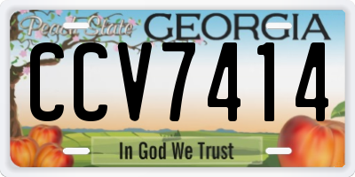 GA license plate CCV7414