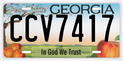 GA license plate CCV7417