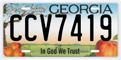 GA license plate CCV7419