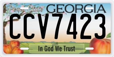 GA license plate CCV7423