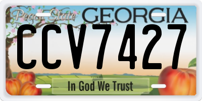 GA license plate CCV7427