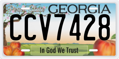 GA license plate CCV7428