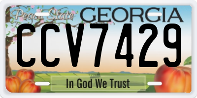GA license plate CCV7429