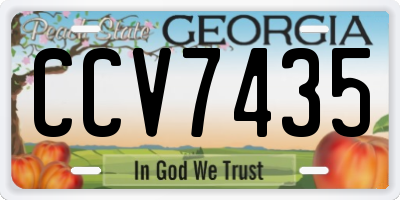 GA license plate CCV7435