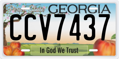 GA license plate CCV7437