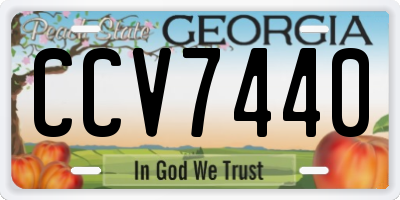 GA license plate CCV7440