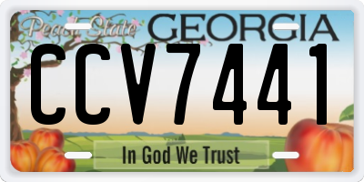 GA license plate CCV7441