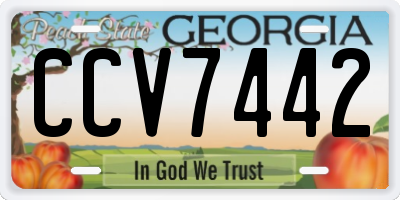 GA license plate CCV7442