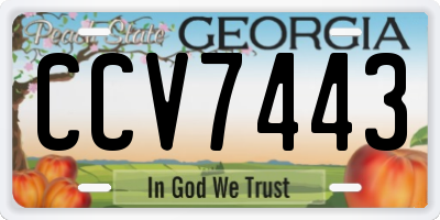 GA license plate CCV7443