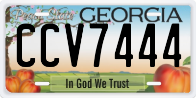 GA license plate CCV7444