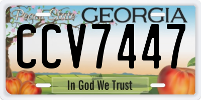 GA license plate CCV7447