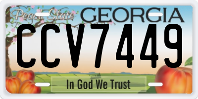 GA license plate CCV7449