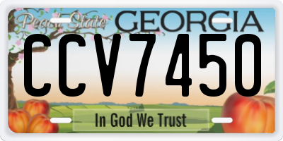 GA license plate CCV7450