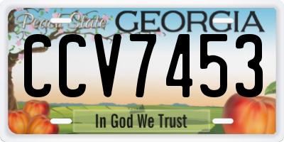 GA license plate CCV7453