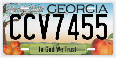 GA license plate CCV7455
