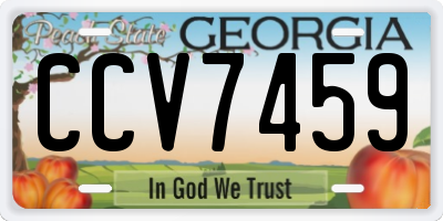 GA license plate CCV7459