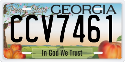 GA license plate CCV7461