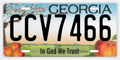 GA license plate CCV7466