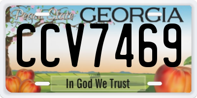 GA license plate CCV7469